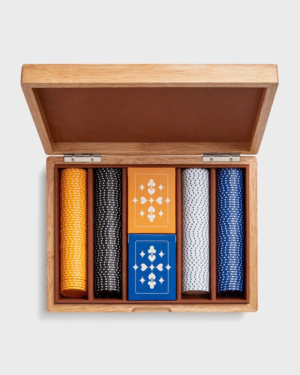 Lacquered Wood Poker Set